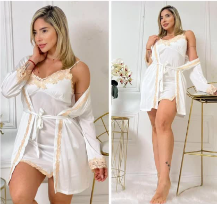 HERMOSA PIJAMA EN SEDA PARA DAMA