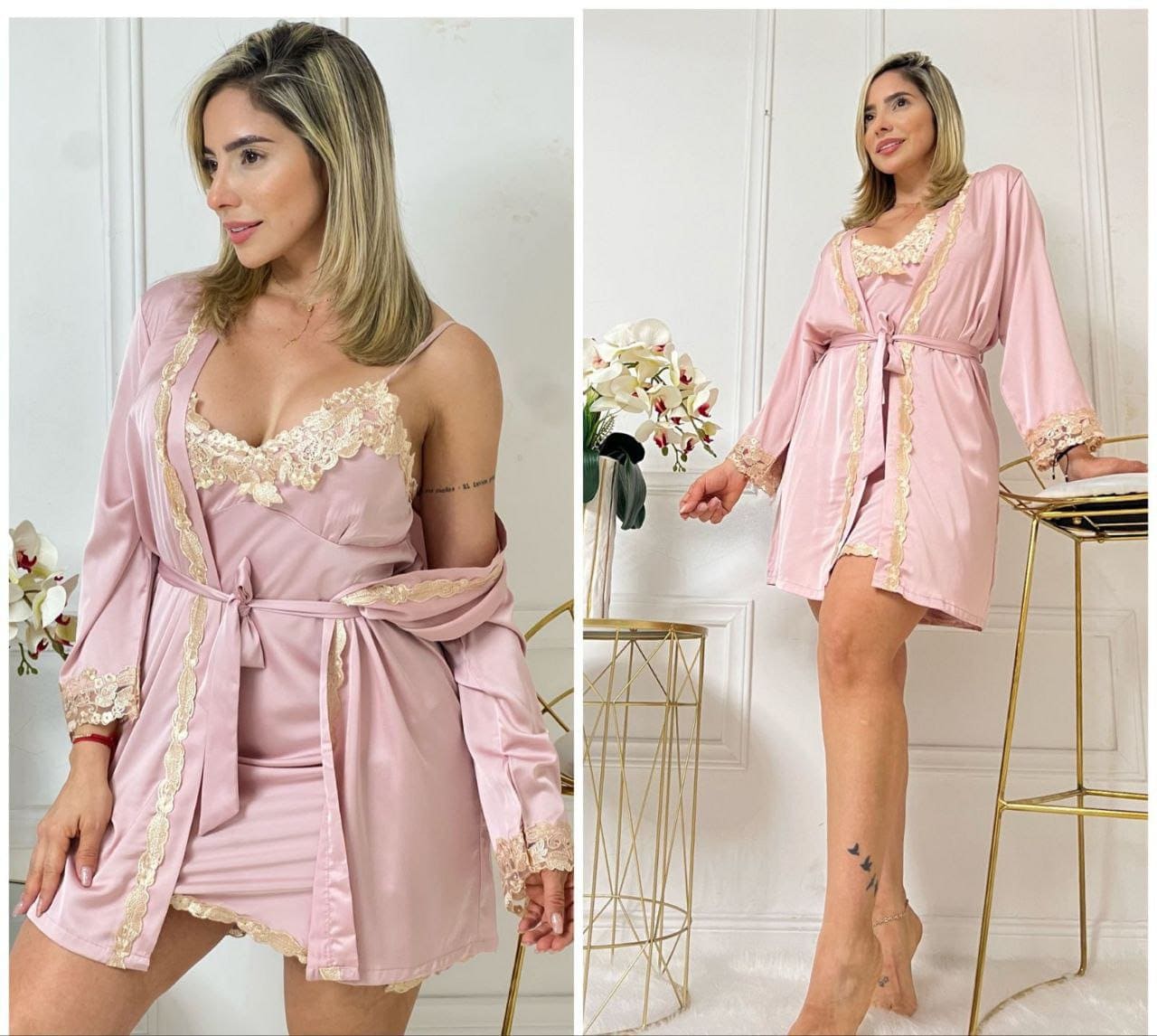HERMOSA PIJAMA EN SEDA PARA DAMA